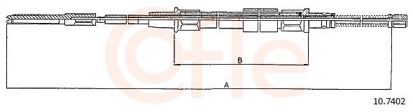 COFLE 92.10.7402 Cable Pull, parking brake