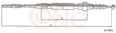 Cable Pull, parking brake COFLE 92.10.7403