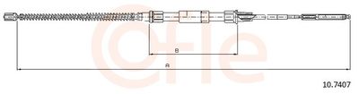 Cable Pull, parking brake COFLE 92.10.7407