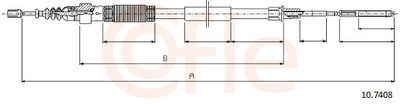 Cable Pull, parking brake COFLE 92.10.7408