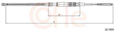 Cable Pull, parking brake COFLE 92.10.7409
