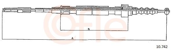 COFLE 92.10.742 Cable Pull, parking brake