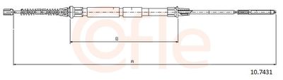 Cable Pull, parking brake COFLE 92.10.7431