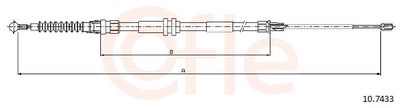 Cable Pull, parking brake COFLE 92.10.7433