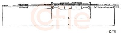 Cable Pull, parking brake COFLE 92.10.743