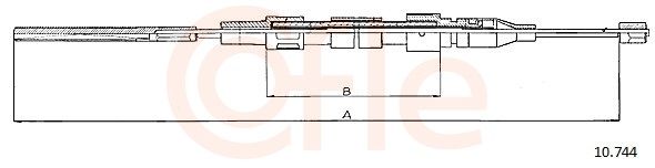 COFLE 92.10.744 Cable Pull, parking brake