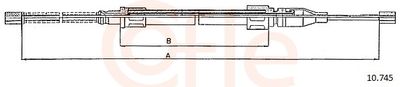 Cable Pull, parking brake COFLE 92.10.745