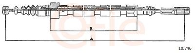 Cable Pull, parking brake COFLE 92.10.746