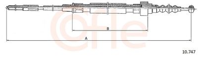 Cable Pull, parking brake COFLE 92.10.747