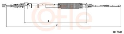 Cable Pull, parking brake COFLE 92.10.7481