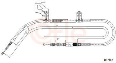 Cable Pull, parking brake COFLE 92.10.7482