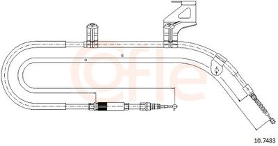 Cable Pull, parking brake COFLE 92.10.7483