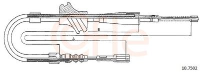 Cable Pull, parking brake COFLE 92.10.7502