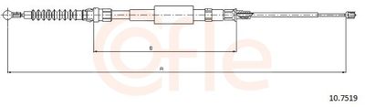 Cable Pull, parking brake COFLE 92.10.7519