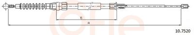 Cable Pull, parking brake COFLE 92.10.7520
