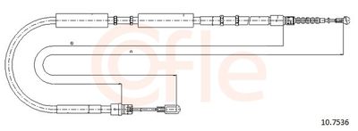 Cable Pull, parking brake COFLE 92.10.7536