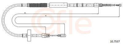 Cable Pull, parking brake COFLE 92.10.7537