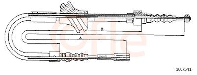 Cable Pull, parking brake COFLE 92.10.7541