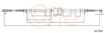 Cable Pull, parking brake COFLE 92.10.7556