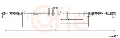 Cable Pull, parking brake COFLE 92.10.7557