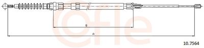 Cable Pull, parking brake COFLE 92.10.7564
