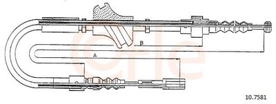 Cable Pull, parking brake COFLE 92.10.7581