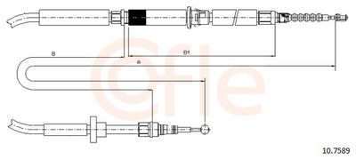 Cable Pull, parking brake COFLE 92.10.7589