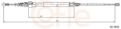 Cable Pull, parking brake COFLE 92.10.7625