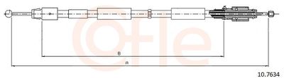 Cable Pull, parking brake COFLE 92.10.7634