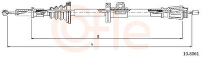 Cable Pull, parking brake COFLE 92.10.8061