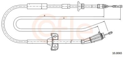 Cable Pull, parking brake COFLE 92.10.8065
