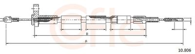 Cable Pull, parking brake COFLE 92.10.806