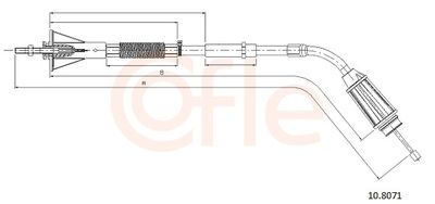 Cable Pull, parking brake COFLE 92.10.8071