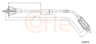 Cable Pull, parking brake COFLE 92.10.8072