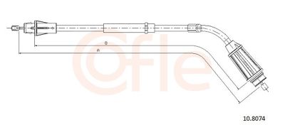 Cable Pull, parking brake COFLE 92.10.8074