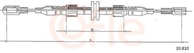 Cable Pull, parking brake COFLE 92.10.810