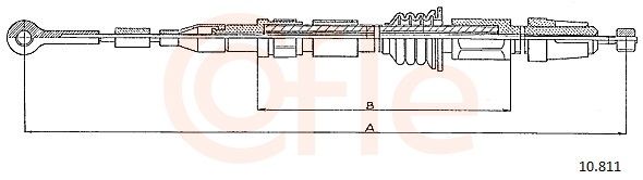 COFLE 92.10.811 Cable Pull, parking brake