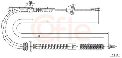 Cable Pull, parking brake COFLE 92.10.8171