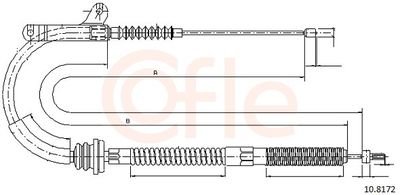 Cable Pull, parking brake COFLE 92.10.8172