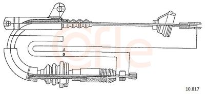 Cable Pull, parking brake COFLE 92.10.817