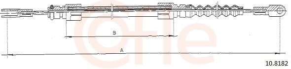 COFLE 92.10.8182 Cable Pull, parking brake