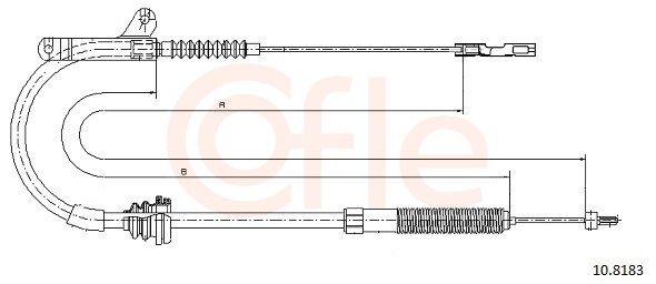 COFLE 92.10.8183 Cable Pull, parking brake
