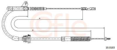 Cable Pull, parking brake COFLE 92.10.8183