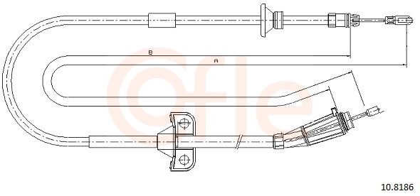 COFLE 92.10.8186 Cable Pull, parking brake