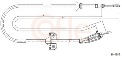 Cable Pull, parking brake COFLE 92.10.8186