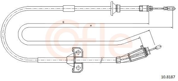 COFLE 92.10.8187 Cable Pull, parking brake