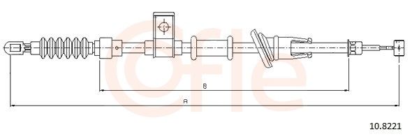 COFLE 92.10.8221 Cable Pull, parking brake