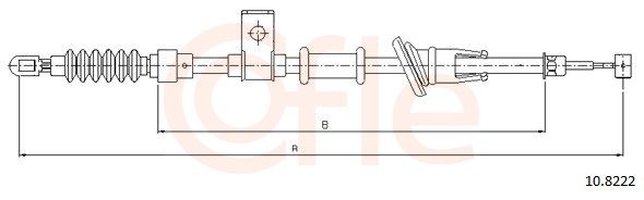 COFLE 92.10.8222 Cable Pull, parking brake