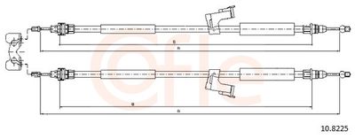 Cable Pull, parking brake COFLE 92.10.8225