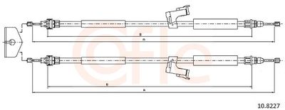 Cable Pull, parking brake COFLE 92.10.8227